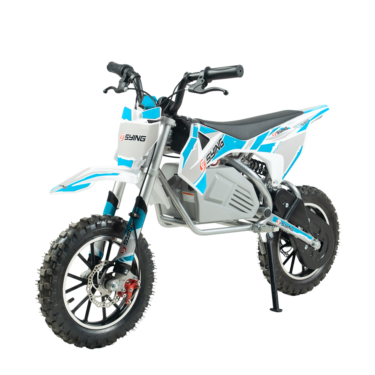 SYING MOTO Electric Dirt Bike, 36V 500W Off-Road Electric Motocycle for Kids 8-14 Yrs,15 MPH Peak Speed,Dual Suspension High Torque Motor for Mountain Roads and Trails