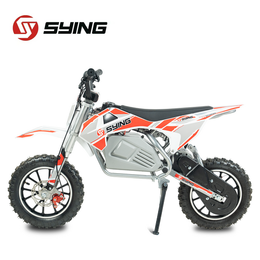 SYING MOTO Electric Dirt Bike, 36V 500W Off-Road Electric Motocycle for Kids 8-14 Yrs,15 MPH Peak Speed,Dual Suspension High Torque Motor for Mountain Roads and Trails