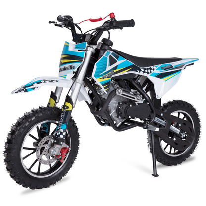 DASHVILLE 58cc Dirt Bike, 4-Stroke Gas Power Mini Pit Bike, Gas Dirt Bike for Kids, Mini Bike, Off-Road Motorcycle